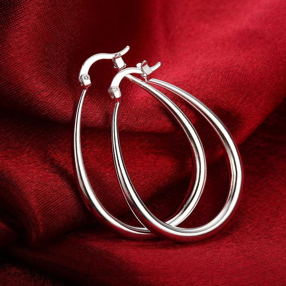 Elegant Silver Hoop Earrings