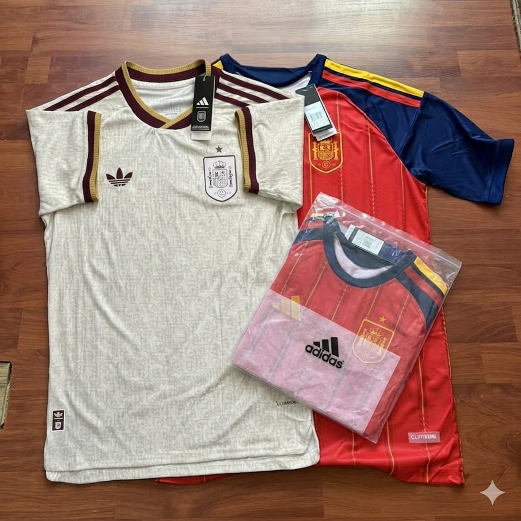 Pack 2 Spanish National Team Football Shirts - Local and Visitor