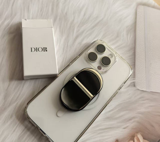 Luxury 2-in-1 Magnetic Phone Ring & Folding Vanity Mirror