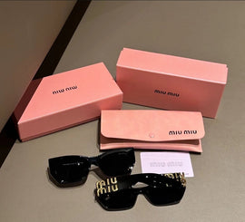 Sunglasses black and gold
