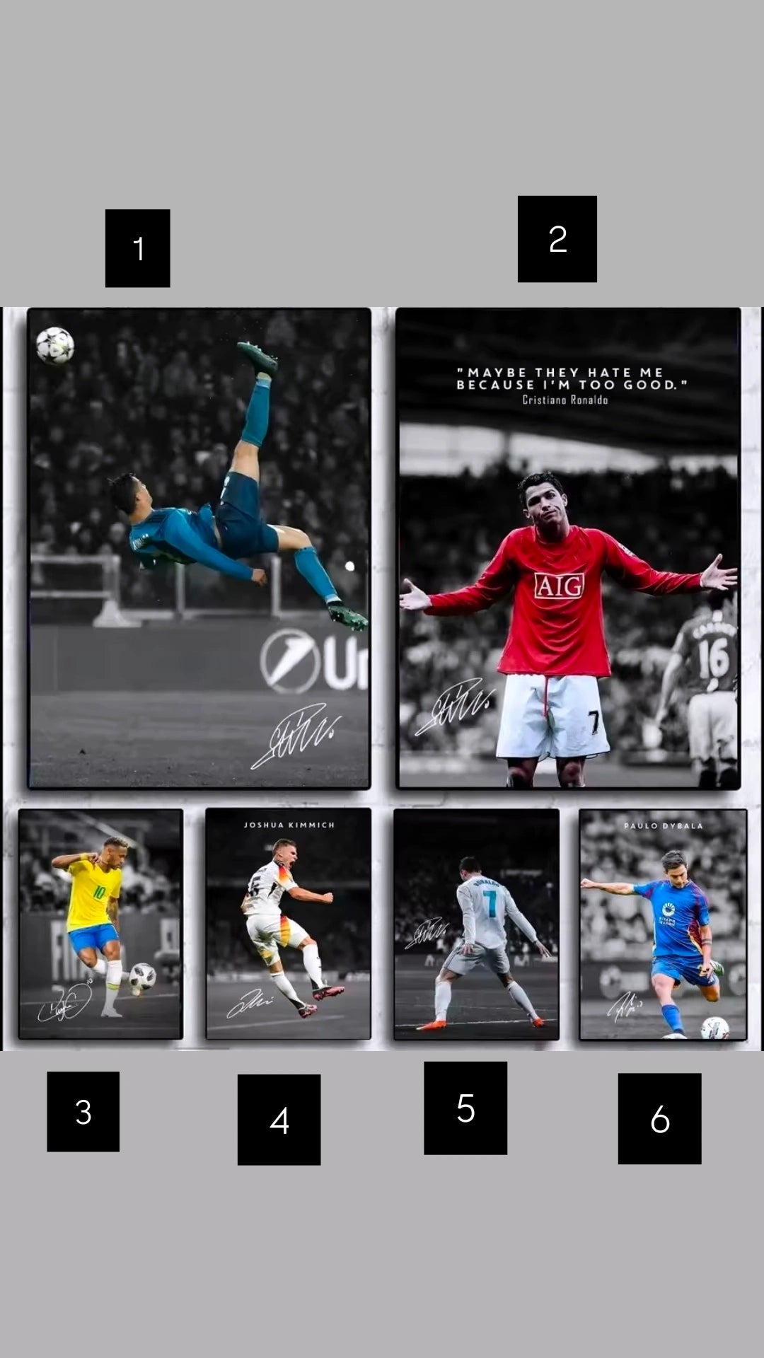 Premium Football Legend Poster Collection | 50x70 cm
