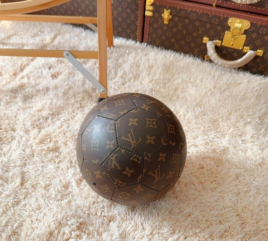 Premium Designer Monogram Soccer Ball – Hand-Stitched Collectible Size 5 Football