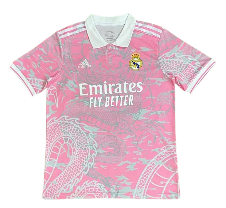 Real Madrid Special Edition Dragon Concept Jersey – Pink & White (Limited Edition) + Gift pack
