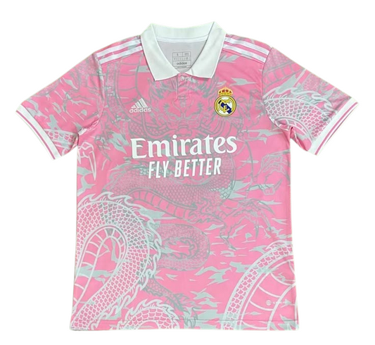 Real Madrid Special Edition Dragon Concept Jersey – Pink & White (Limited Edition) + Gift pack