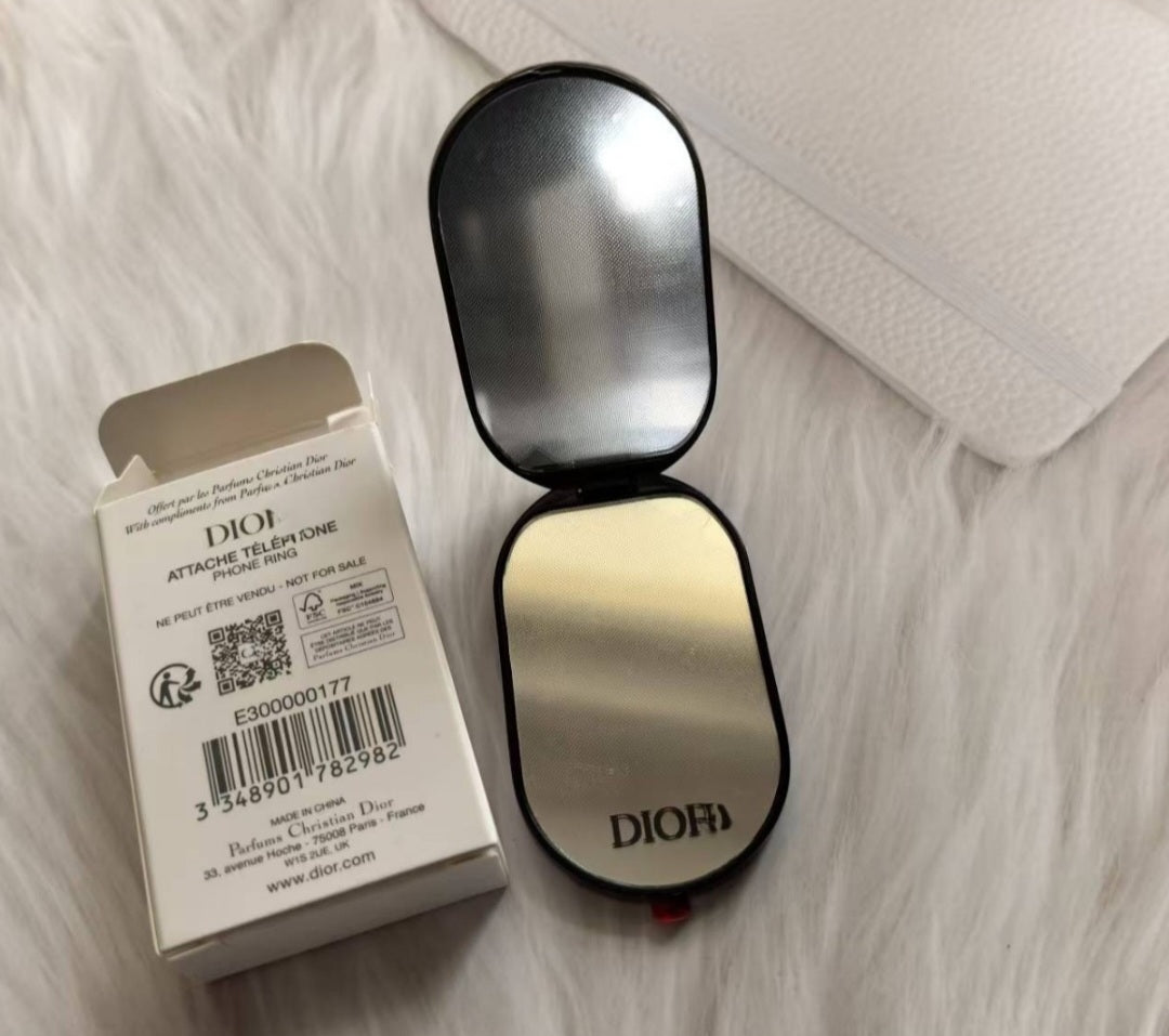 Luxury 2-in-1 Magnetic Phone Ring & Folding Vanity Mirror